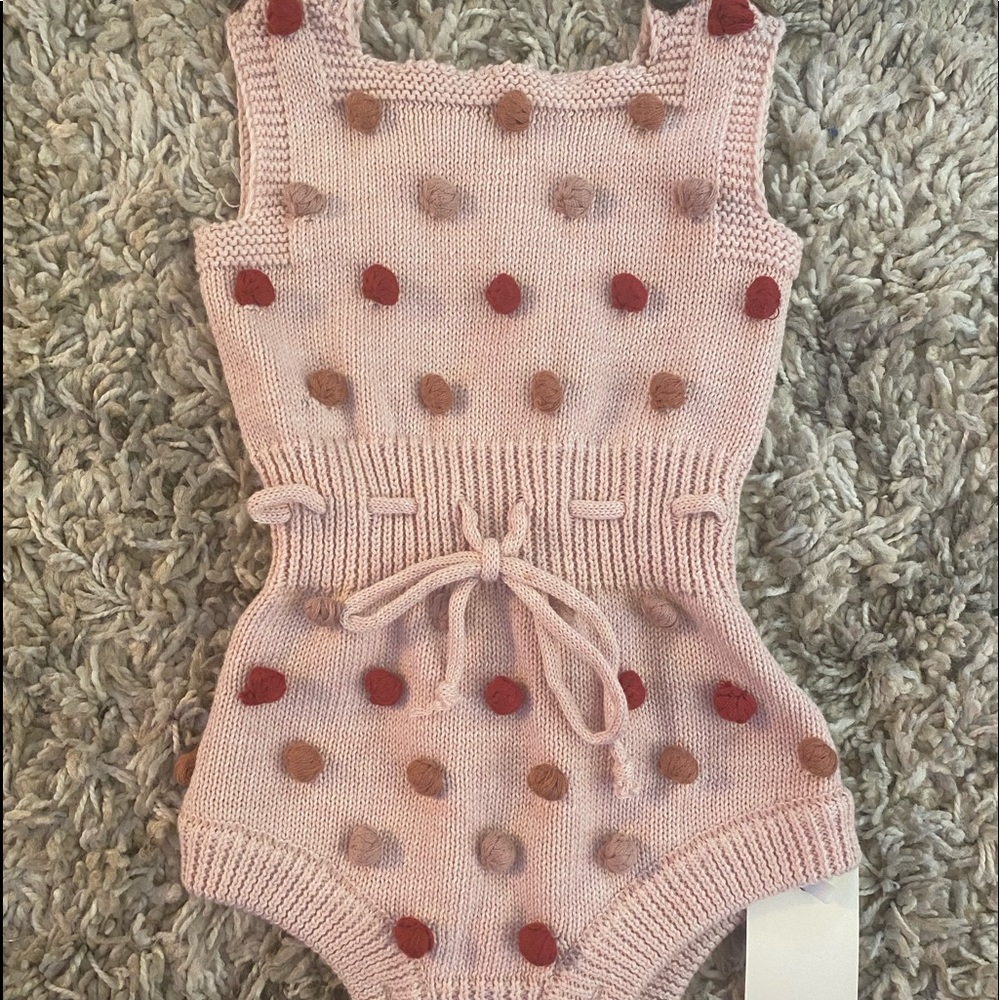 Baby girls knit romper